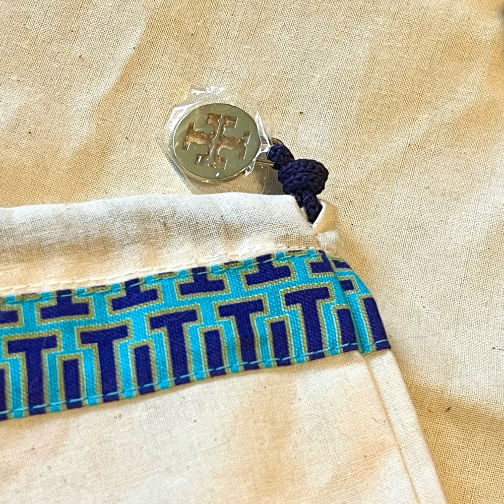 Tory Burch Blue and Green Patterned Bag